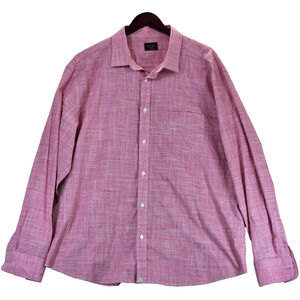 UNTUCKit Men's Shirt Wrinkle Free 100% Cotton Pink Avellino Button Down XXXLarge